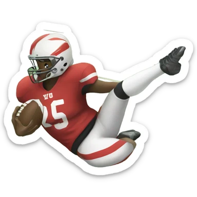 Kicking a football through field goal sticker