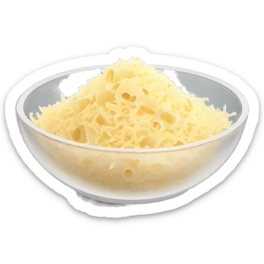 grated parmesan in a bowl  sticker