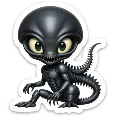 baby xenomorph from movie alien sticker