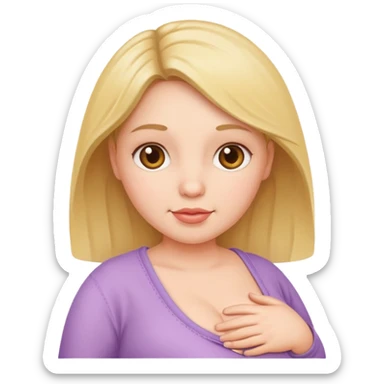 Make a pregnant woman sticker