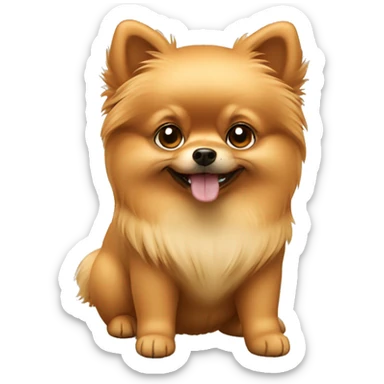 Light caramel Pomeranian dog  sticker