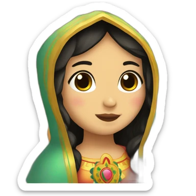 Virgen de Guadalupe kawaii sticker