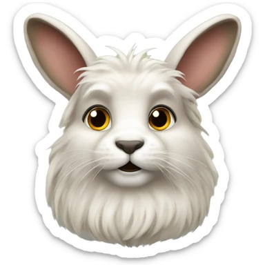 a lionhead Rabbit sticker