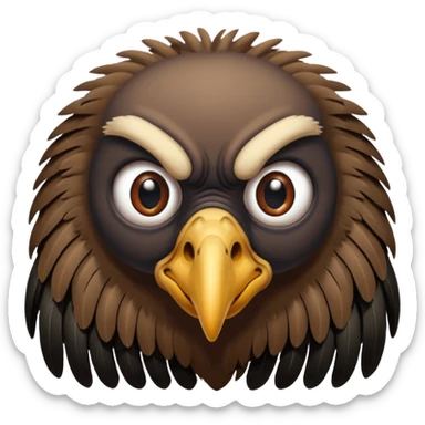 vulture - kind of menacing but in a funny comical way sticker