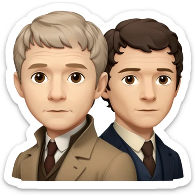 John Watson as played by Martin Freeman as a Master & Sherlock as played by Benedict Cumberbutch as a submissive sticker
