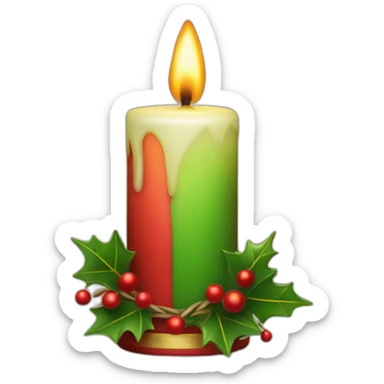 christmas candle landern sticker