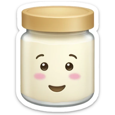 a jar of cream sticker