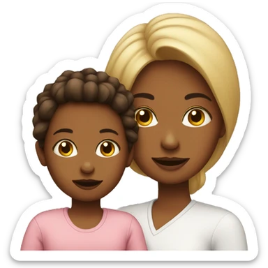 Mom and toddler sticker