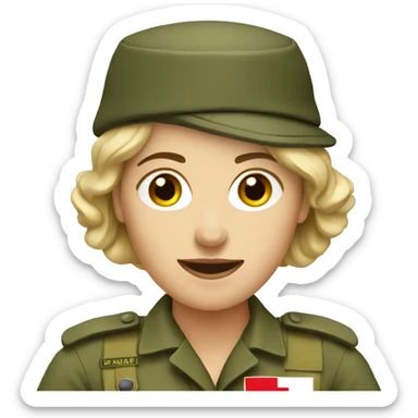 army woman swiss sticker