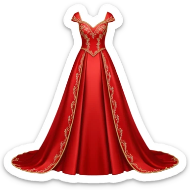 red wedding dress sticker