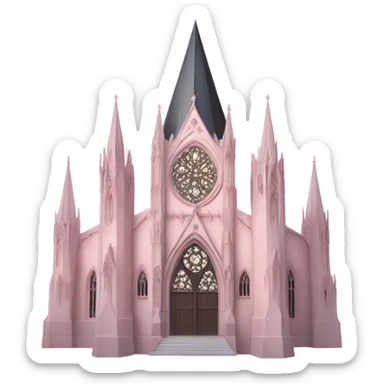 Light pink gothic cathedral sticker