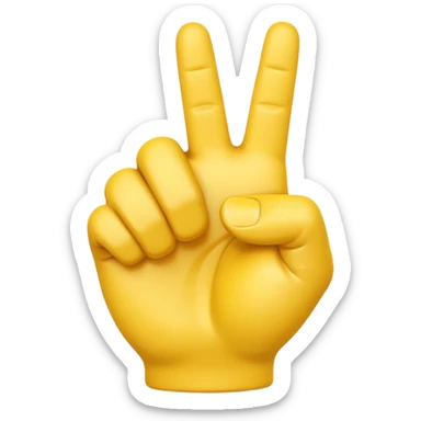 A 3D Apple-style yellow hand emoji, closed fist with thumb pointing backward over the shoulder direction, smooth rounded shape, shiny surface, clean minimal background. sticker