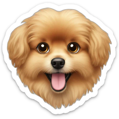 Pomeranian poodle sticker