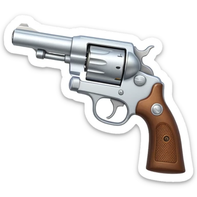 white COLT REVOLVER sticker