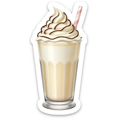Milkshake with whipped cream sticker