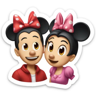 Mickey and Minnie mouse sticker