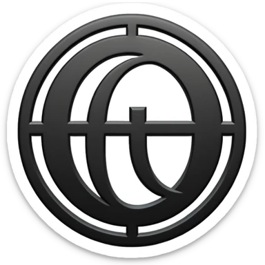 Emoji, avant-garde gothic emblem made of matte black metal, number 8 integrated into the word “FORTUNA”, luxury fashion symbol aesthetic, clean sculptural form, no glow, no neon, flat emoji style, centered, transparent backgroun sticker