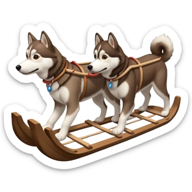 dog sled sticker