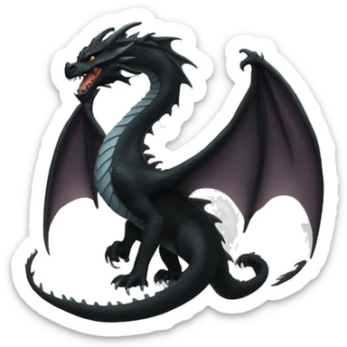 Black dragon symbol  sticker