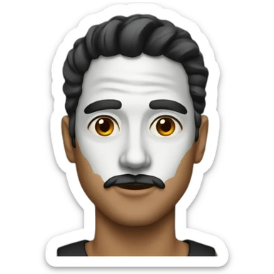 man-with-black-facepaint sticker