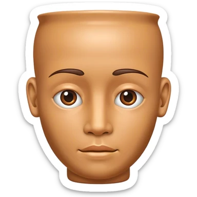 Vase human head  sticker