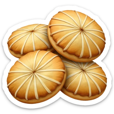 onion cookies, realistic, no face sticker