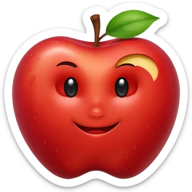Eaten apple sticker