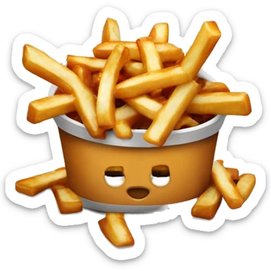 Poutine qui mange une poutine  sticker