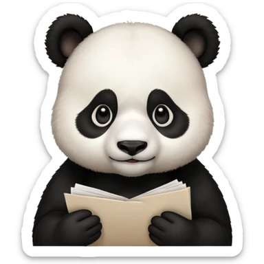 Panda asking for please review my pull request code  sticker