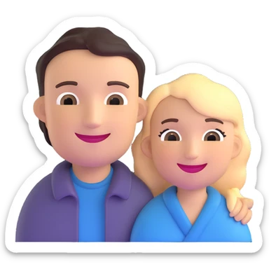 two parents smiling sticker