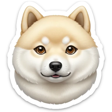 White Shiba Inu sticker