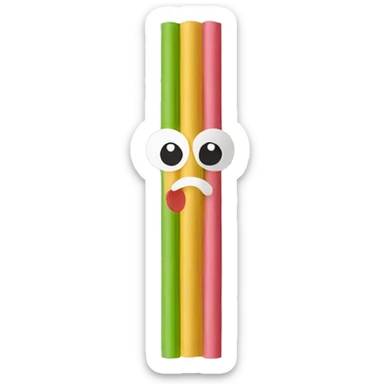 Colored Paper straw sticker