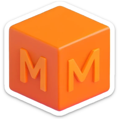 OK text in an orange square sticker