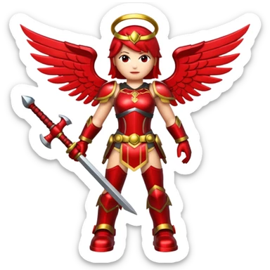 a roblox red valkyrie without people sticker