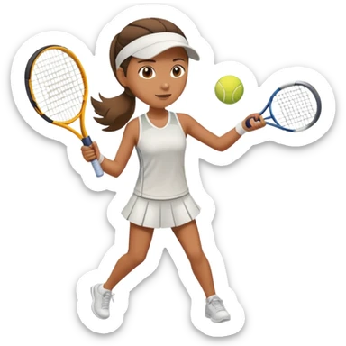 person playing tennis sticker