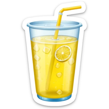 lemonade in a plastic cup sticker