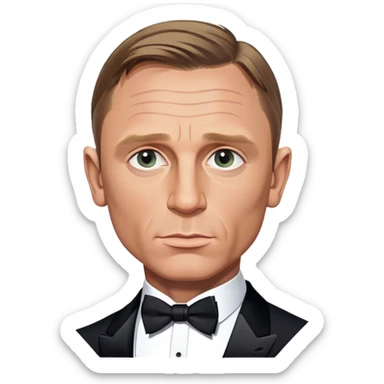 Daniel Craig as James Bond (in a tuxedo) sticker
