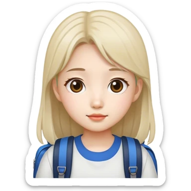 korean girl student sticker