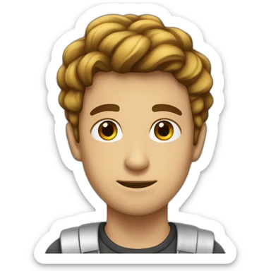 chico de 18 años, trise que esta confundido porque no sabe que estudiar sticker