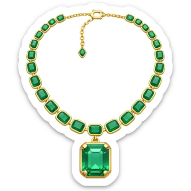 emerald necklace sticker
