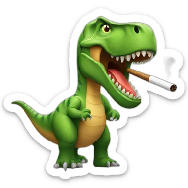 Dinosaur smoking habano  sticker