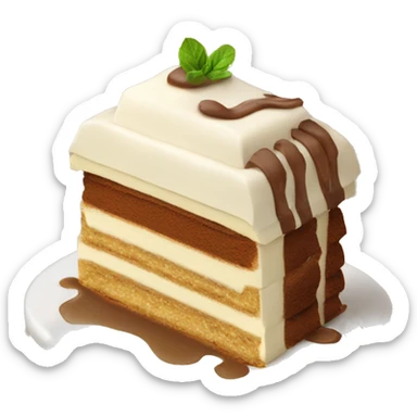 Tiramisu with lady finger layer sticker