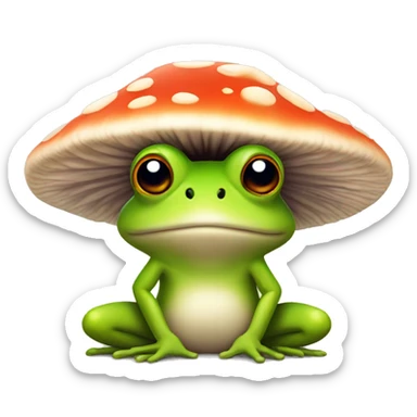 Mushroom frog sticker