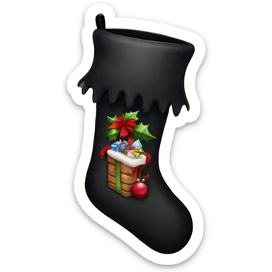 Gothic Christmas stocking sticker