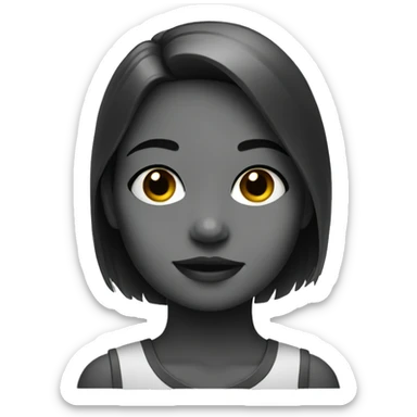 monochrome portrait of a girl sticker
