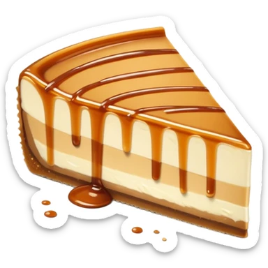 Salted caramel cheesecake slice sticker