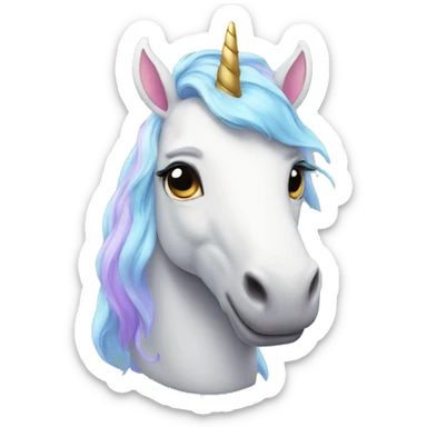 A unicorn with a pout  sticker
