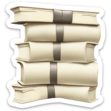 Ivory 3 book stack sticker