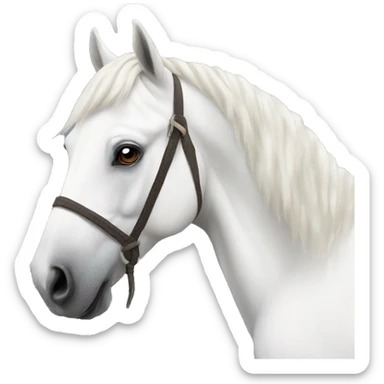 White horse sticker