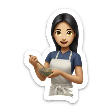 Thai girl cooking sticker
